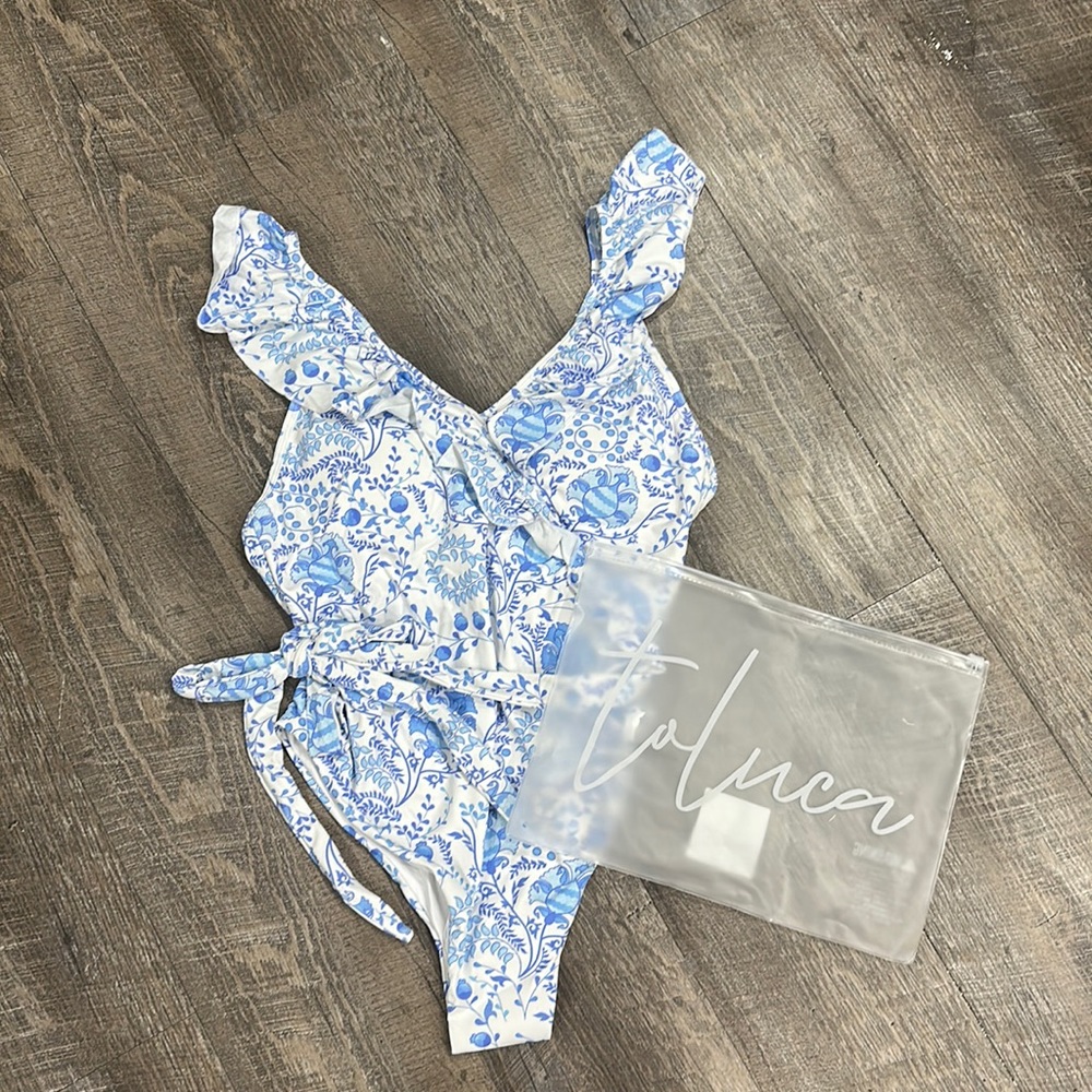 NWOT Toluca Isabella Maxi Long One Piece Swimsuit Riviera Size M